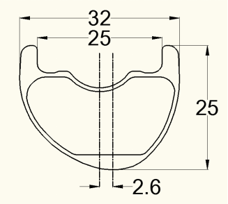 New Model Top Quality, 26er 32mm width MTB Asymmetry Carbon rims from China factory