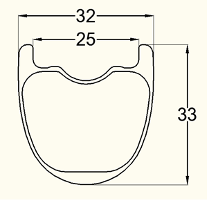 width 32mm hookless carbon 26er mtb rims tubeless