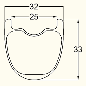 width 32mm hookless carbon 27.5er mtb rims tubeless