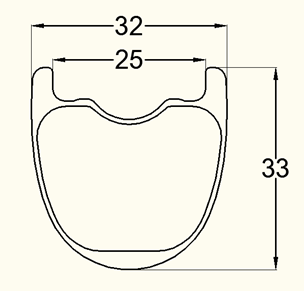 width 32mm hookless carbon 29er mtb rims tubeless