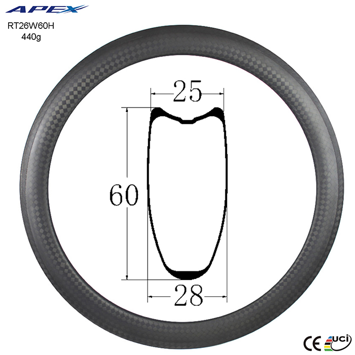 Carbon T700 & T800 Material 26-rear-bike-rim from factory RT26W60H